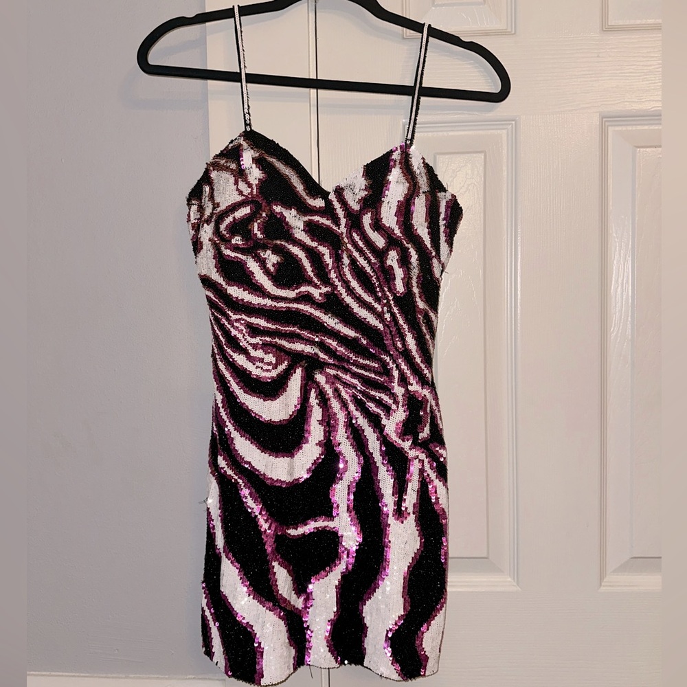 Rachel Allan Homecoming Dress - Zebra Print